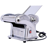 Machine à pâtes électrique 110 V 135 W, coupe-pâte, épaisseur réglable en acier inoxydable, 3 lames, type rond de 2,5 mm + plat de 4 mm + large de 9 mm - Argent