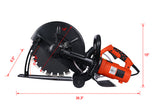 Electric 14" Cut Off Saw Wet/Dry Concrete Guide Roller with Water Line Attachment