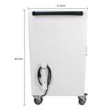 Mobile Charging Cart and Cabinet for Tablets Laptops 30-Device with Combination Lock White