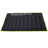 Jumbo Combination Wrench Set Extra Large SAE 1-5/16'' to 2'' Black Oxide with Pouch 11-piece