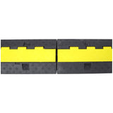 3 Packs Cable Protector Ramp 2 Channels Speed Bump Hump Rubber Modular Rated 11000 LBS Load Capacity