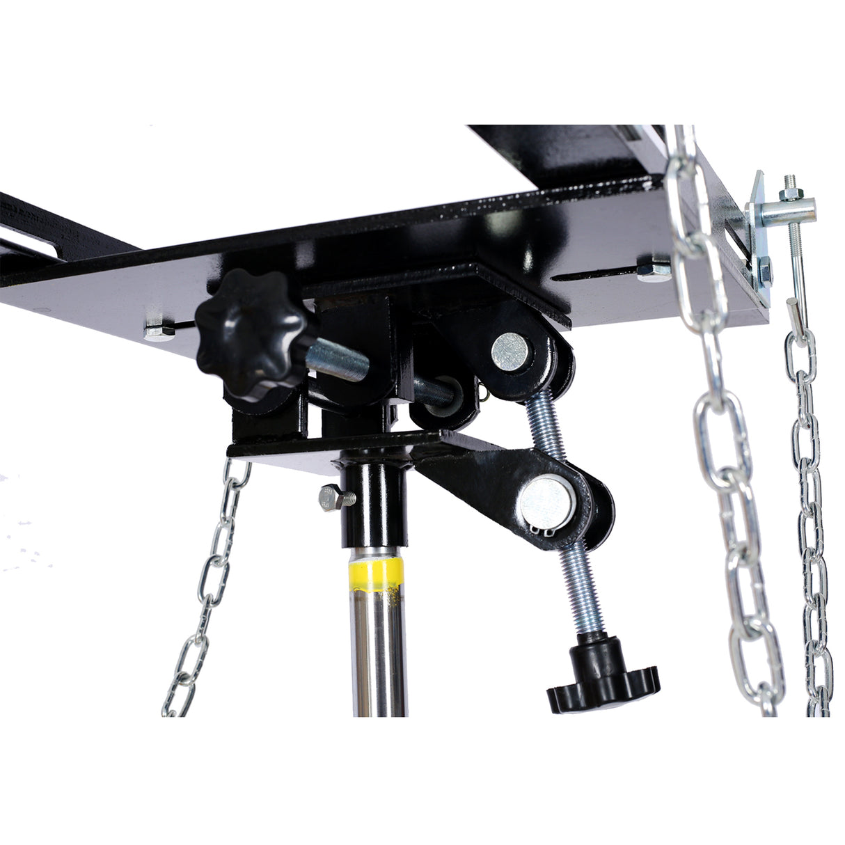 1660lbs Transmission Jacks Quick Lift Dual Spring Hydraulic Transmission 2 Stage w/ 360° for Car Lift 0.75 Ton Yellow