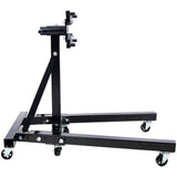 Folding Engine Stand 2000 LBS Capacity Motor Hoist 360 Degree Adjustable Mounting Head Dolly Mover Auto Repair Rebuild Jack--Black