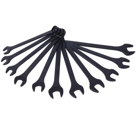 Juego de llaves combinadas Jumbo extragrandes SAE de 1-5/16'' a 2'' de óxido negro con bolsa de 11 piezas