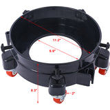 11.2 Inch Bucket Dolly Removable Rolling Bucket Easy Push 5 Roll Swivel Casters to Move 360 ​​Degree Turning for 5 Gallon Bucket Car Wash System Detalye Mas Smoother Maneuvering Black