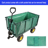 Garden Flower Cart Transport Firewood Green Cloth Bag