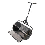 Compost Peat Moss Spreader na may Upgrade T Shaped Handle para sa Pagtanim ng Seeding Matibay Magaang Metal Mesh para sa Lawn Garden Care Dure Black