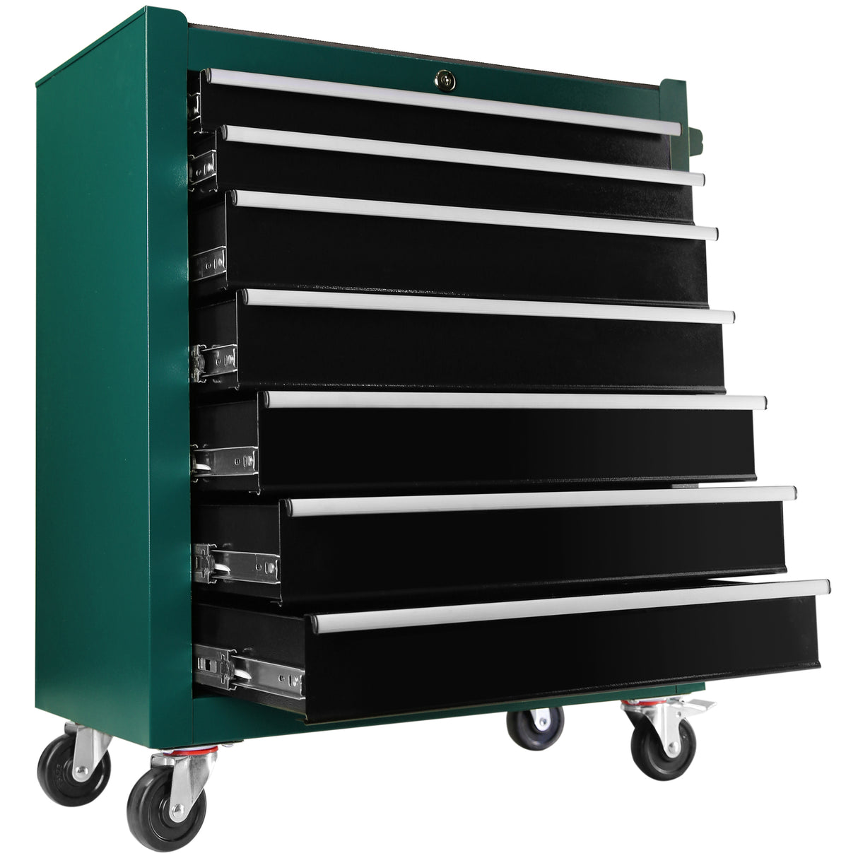 7-Drawer Rolling Tool Cart Box on Wheels Lockable Home Repair Storage Organizer Chest Cabinet for Mechanic Garage