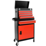 Tool Chest 5-Drawer Rolling Storage Cabinet na may Detachable Top Box Liner Universal Lockable Wheels Locking Mechanism Metal Cart para sa Garage Workshop