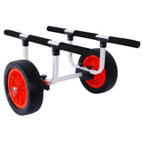 Heavy Duty Kayak Cart Width Adjustable Canoe with 12inch Flatfree Beach Wheels Boat Dolly Transport Carrier Adjustable Width Trolley with Airless