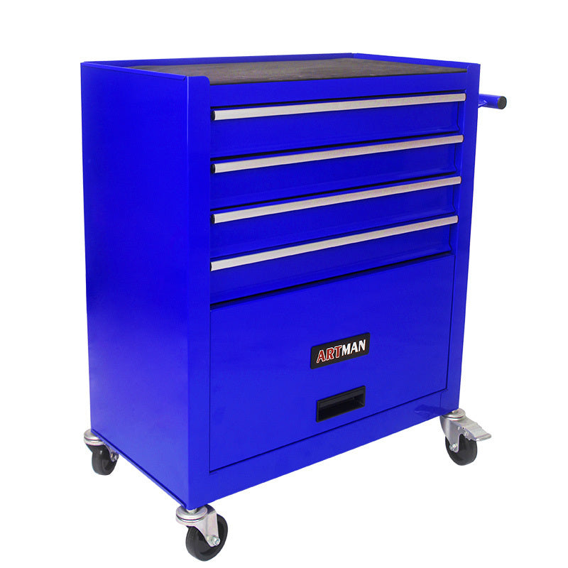 4 Drawers Multifunctional Tool Cart with Wheels Blue