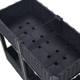 31.5"x15.7"x27.7" Elevated Planter Garden Box na may Drainage Plug na Nakataas na Kamang para sa Gulay/Bulaklak/Herb Outdoor Standing Gardening Kit--Itim