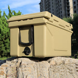 Ice Cooler Box 65QT Camping Ice Chest Beer Box Outdoor Fishing Khaki