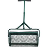 24inch Peat Moss Compost Spreader Metal Mesh T Shaped Handle para sa Pagtatanim ng Seeding Lawn at Pangangalaga sa Hardin Dumi Roller Steel Green