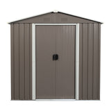 6ft x 5ft Outdoor Metal Storage Shed Grey