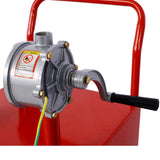 30 Gallon Gas Caddy Met Wielen Brandstof Transfer Tank Benzine Diesel Kan Omkeerbaar Roterende Hand Sifon Pomp Opslag Voor Auto's ATV Auto Maaiers Tractoren Boot Motor (Rood)