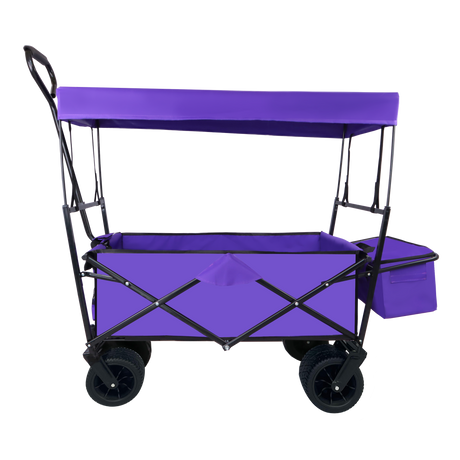 Outdoor Garden Park Utility Kids Wagon Portable Beach Trolley Cart Camping Foldable Folding Purple