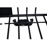 Cesta portaequipajes para techo, portaequipajes para techo de automovilismo, montaje superior de acero negro de 42"