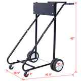 Outboard Boat Motor Stand Engine Carrier Cart Dolly para sa Storage 315lbs Timbang Kapasidad w/Wheels Black