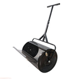 Compost Peat Moss Spreader na may Upgrade T Shaped Handle para sa Pagtanim ng Seeding Matibay Magaang Metal Mesh para sa Lawn Garden Care Dure Black