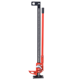 High Lift Farm Jack 48" Utility 7000 lbs Kapasitet Ratcheting Off Road Heavy-Duty for traktor lastebil SUV Støtfanger Rød