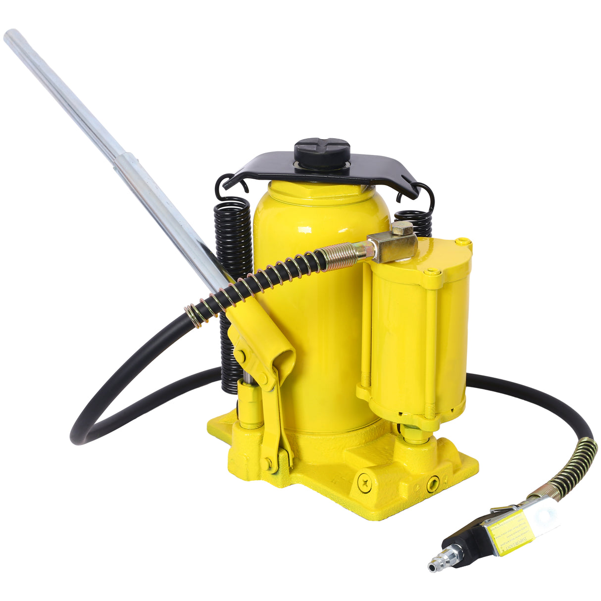 Air Hydraulic Bottle Jack 20 Ton/44029 LBS All Welded 10.2-19.7 inch Lifting Range Manual Handle and Pump for Car Pickup Truck RV Auto Repair Industrial Engineering--Yellow