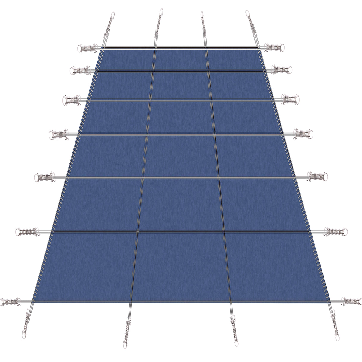 Inbouwzwembadveiligheidsafdekking 16x32ft Rechthoek Winter voor inbouwzwembaden Stevig drievoudig gestikt voor hoge sterkte Hardware inbegrepen - Blauw gaas