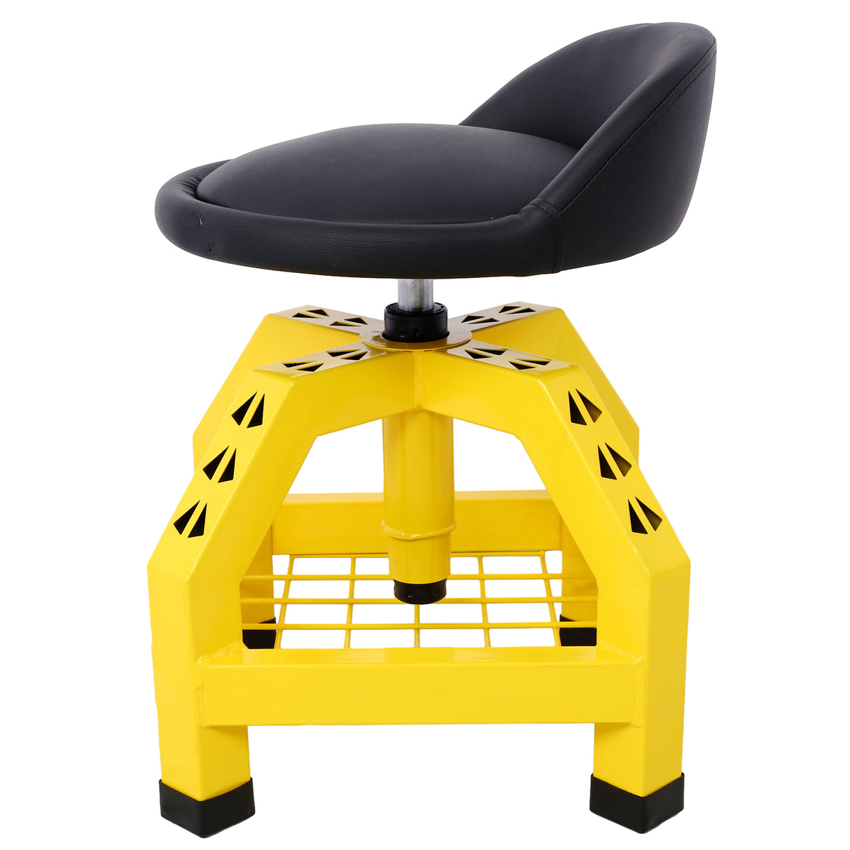 Pneumatic 360 Degree Swivel Stool Mechanics Rolling Creeper Seat Heavy Duty Shop with Casters Yellow