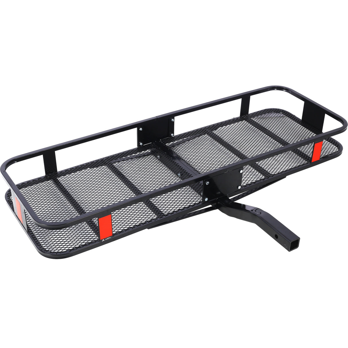 Hitch Mount Cargo Carrier Basket 60" X 21" X 6" + Waterproof Cargo Bag 16 Cubic Feet(56" 20" 20") Hauling Weight Capacity of 500 Lbs and A Folding Arm with Hitch Stabilizer Net and Straps