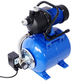 1.6HP Shallow Well Pump with Pressure Tank Garden Water Irrigation Automatic Booster Pump for Home Garden Lawn Farm