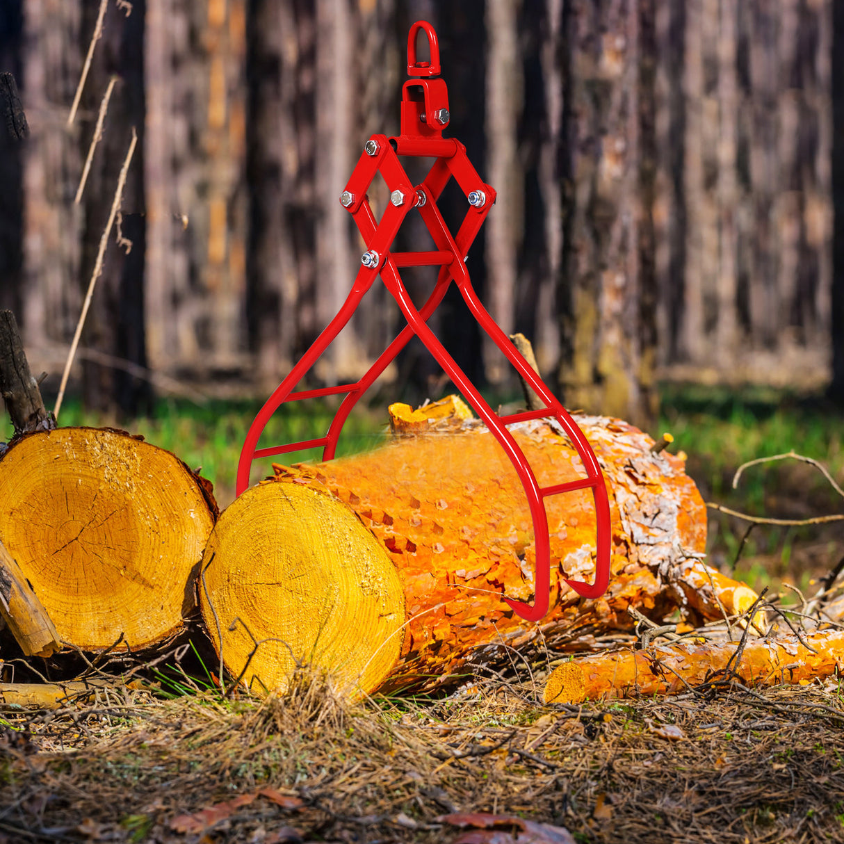 4-Klauen-Hebezange für Holzscheite, 71,1 cm, Rot