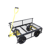 Roues solides outils chariot chariot camions de jardin Transport bois de chauffage noir jaune