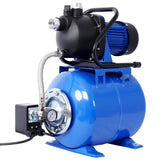 1.6HP Shallow Well Pump with Pressure Tank Garden Water Irrigation Automatic Booster Pump for Home Garden Lawn Farm