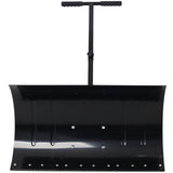 Snow Shovel Pusher with Wheels Cushioned Adjustable Angle Handle Removal Tool 29" Blade 10" Wheels Black