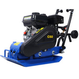 212cc 6.5HP 5600VPM Gas Vibration Compaction Force 20 x 14 inch Plate Compactor w/Built-in Wheel EPA compliant