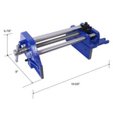 Rapid Action Woodworking Vise Quick Release Lever for Adjustments 9 Inch Jaw Width Made with Heavy-Duty Cast Iron--Blue