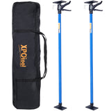 2 Pack Adjustable Support Pole Steel 3rd Hand System Rod for Jacks Cargo Bars Drywalls Cabinet Jacks for Installing Cabinets Extends from 45 to 114 Inch with Carrry Bag--Blue