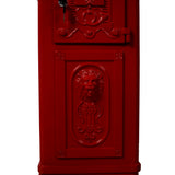 Mailbox Residential The Court Large-Capacity Letter Box Garden Floor Safety Outdoor Rainproof Postbox Statue--Red