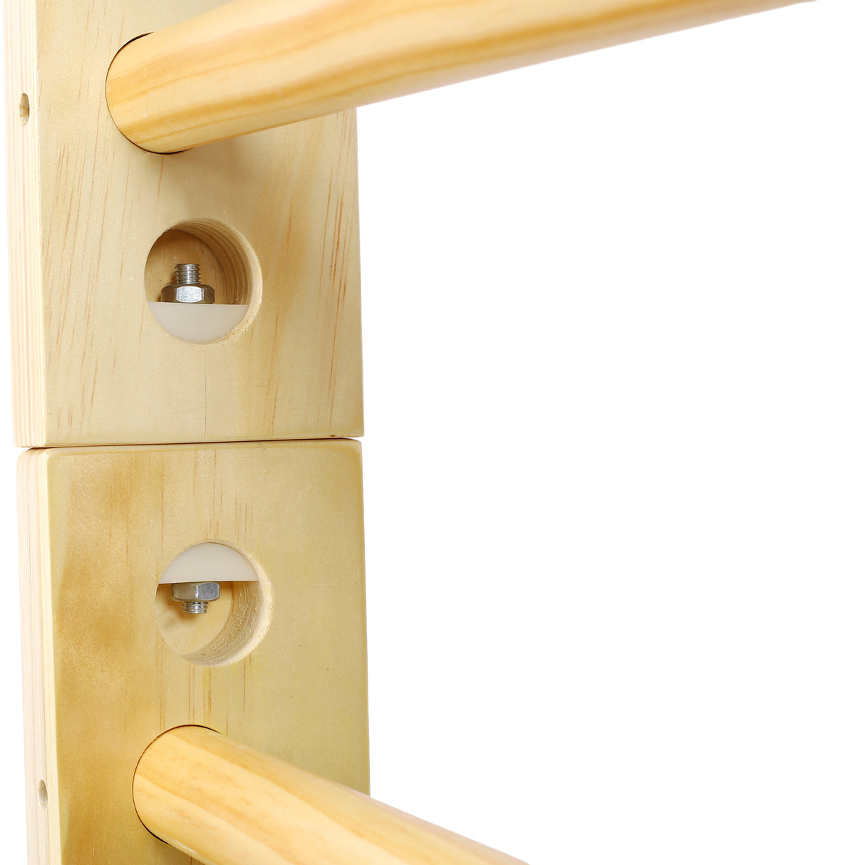 Wooden Swedish Ladder Stall Bars Set for Physical Therapy & Gymnastics with Adjustable Pull-up Bar 286 lbs Capacity