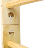 Wooden Swedish Ladder Stall Bars Set for Physical Therapy & Gymnastics with Adjustable Pull-up Bar 286 lbs Capacity