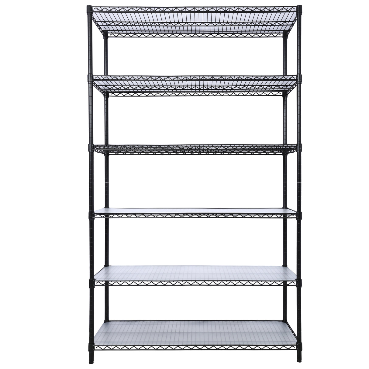 6 Tier 6000lbs Capacity NSF Metal Shelf Wire Shelving Unit Heavy Duty Adjustable Storage Rack na may Mga Gulong at Shelf Liner para sa Commercial Grade Utility Steel Storage Rack Black 84"H x 48"L x 20"D