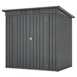 6 x 4 ft Outdoor Storage Shed Lahat ng Weather Tool para sa Hardin sa Backyard Lawn Black