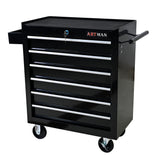 6 Drawers Multifunctional Tool Cart with Wheels Black