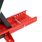 Motorcycle Center Scissor Lift Jack Hoist Stand Bikes ATVs Scooter Crank with Saddle and Safety Pins 1100 LB