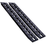 1 Pair Heavy-Duty Ramps with Top Hook Attaching End Universal Loading 84" X 14" 8800 LBS Aluminum--Black