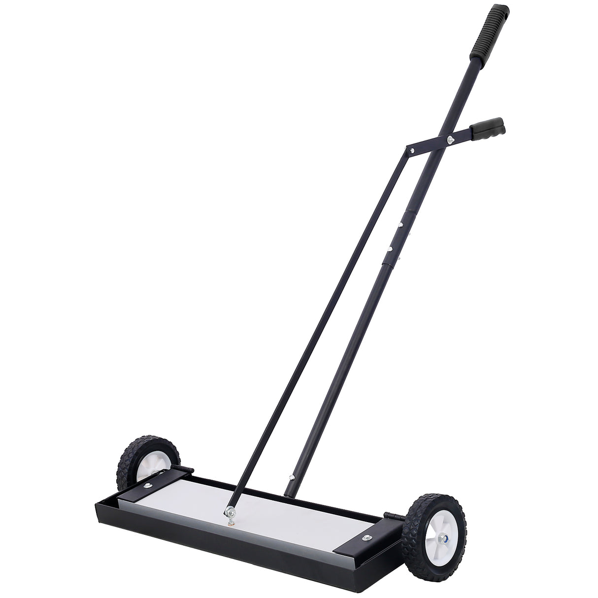 24'' Rolling Magnetic Pick-Up Sweeper Heavy Duty Push-Type with Release 100 Lbs Capacity