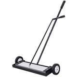 24 '' Rolling Magnetic Pick-Up Sweeper Heavy Duty Push-type met release 100 pond capaciteit