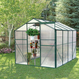 Polycarbonate Greenhouse 6'x 8' Heavy Duty Walk-in Plant Garden para sa Backyard/Outdoor