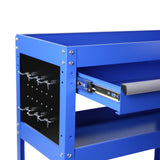 1-Drawer Utility Cart Rolling Tool Premium Heavy Duty Industrial Storage Organizer Mechanic Service with Wheels and Locking System