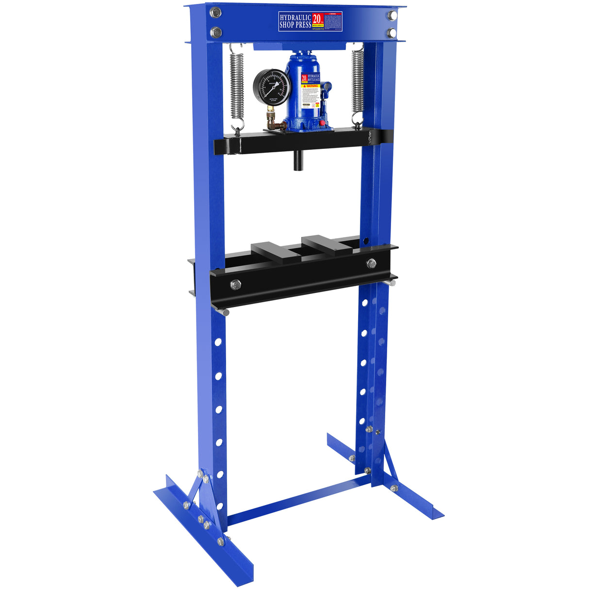 20 Ton Hydraulic Shop Press H-Frame Garage Floor Adjustable with Plate Working Table Taas